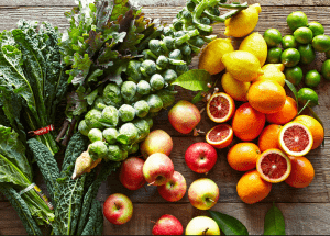 a group of fruits and vegetables on a wood surface Healthy Weight Loss Diets Ross-on-Wye