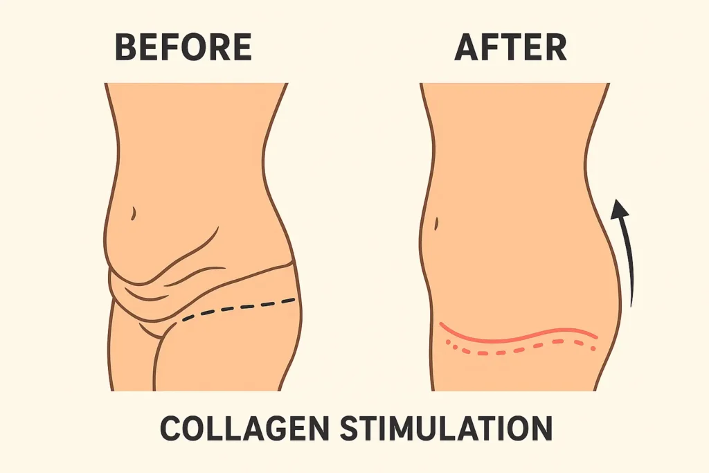 Before and after results for sagging skin after weight loss injections Ross-on-Wye