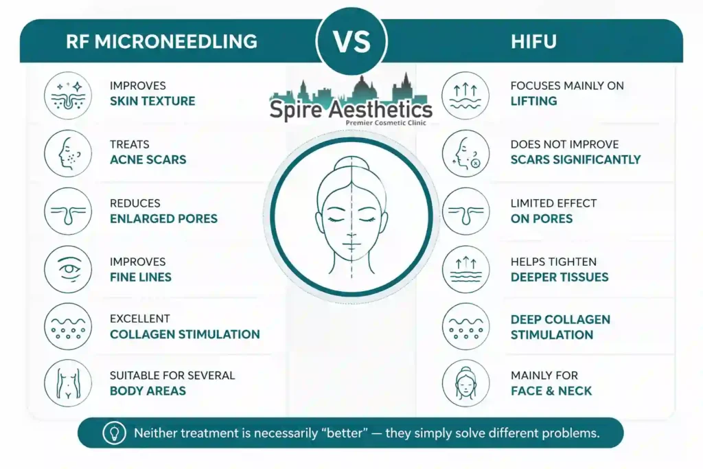 RF Microneedling vs HIFU: Which Treatment Gives Better Results Ross-on-Wye?